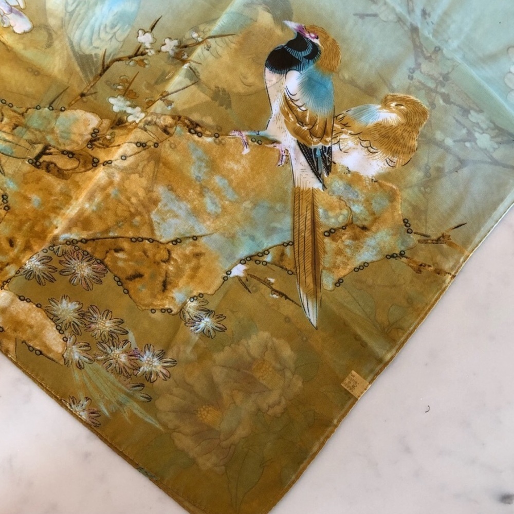 Cherry Blossoms Bird Chiffon Scarf - Picture 5 of 8